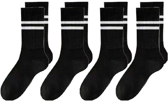 데이코지 여성용 미끄럼방지 필라테스 요가 논슬립 스포츠 중목 양말 4켤레