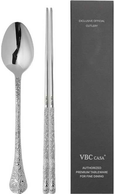 VBCCASA 베네치아 폴리아 1인 수저 FOGLIA, 숟가락 + 젓가락, 1개