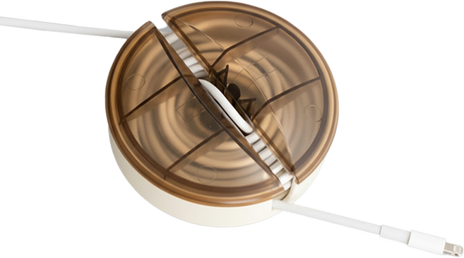 코슬라 대용량 충전선 데이터 케이블 줄감개 대형 와인더, 커피브라운, 1개