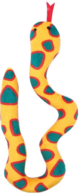 파스텔펫 반려동물 롱롱 얼룩뱀 장난감, 옐로우, 1개