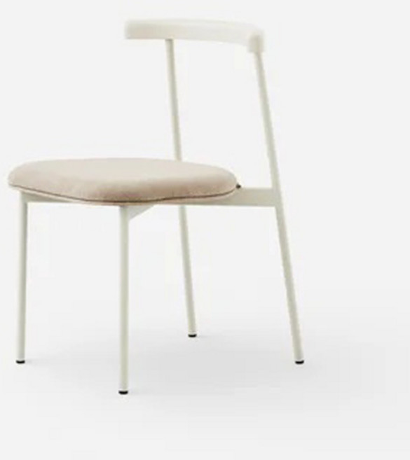 한샘 미나 라운드 식탁의자 방문설치, 코튼화이트, 1개