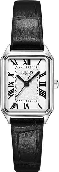 쥴리어스 여성용 스퀘어 가죽 손목시계 JA-1556LA