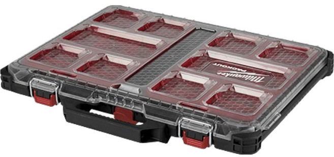 Milwaukee 美沃奇 黑色 PACKOUT 纖薄多功能工具箱 4932471064, 1個