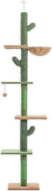 3baby 三個寶 加厚雪尼爾貓跳台 TT425 240~260cm, 綠色拼色, 1個
