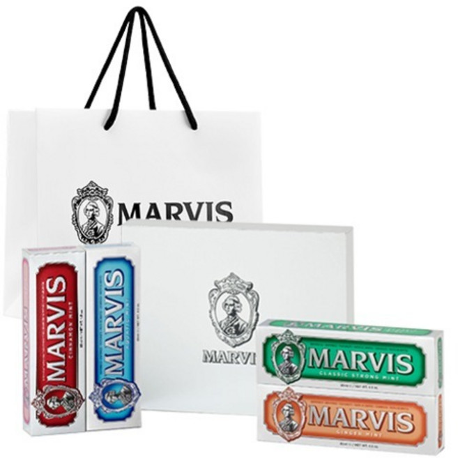 MARVIS 牙膏 127g x 4入組 + 提袋, 1套