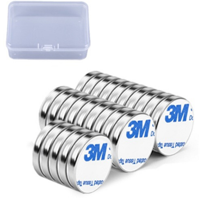 OON 3M 접착식 네오디움 원형 자석 24p 세트, 1세트