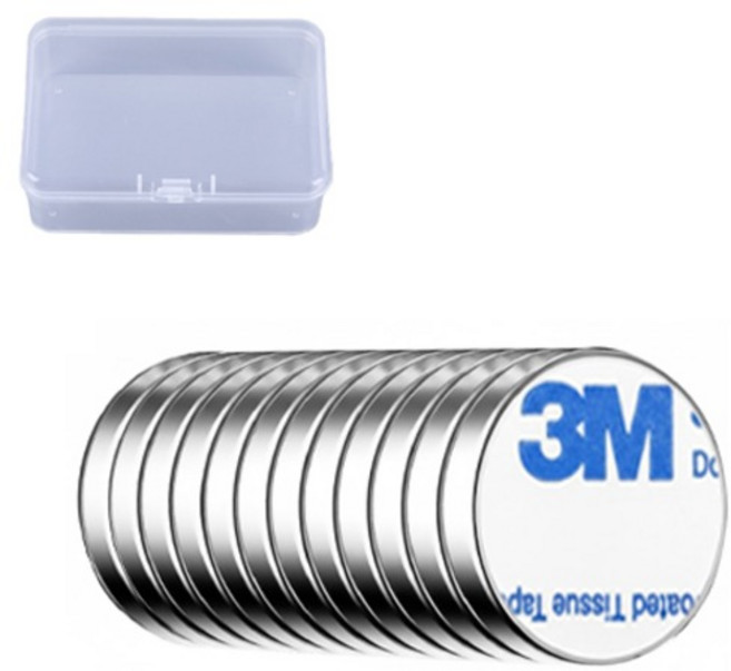 OON 3M 접착식 네오디움 원형 자석 12p 세트, 1세트