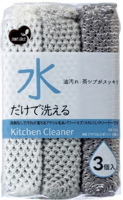 마메이타 스폰지 수세미 KB-520, 1개, 3개입