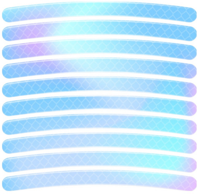 스코라 야간 시인성 휠 반사 스티커 오로라 7mm x 9cm 40p, 1개