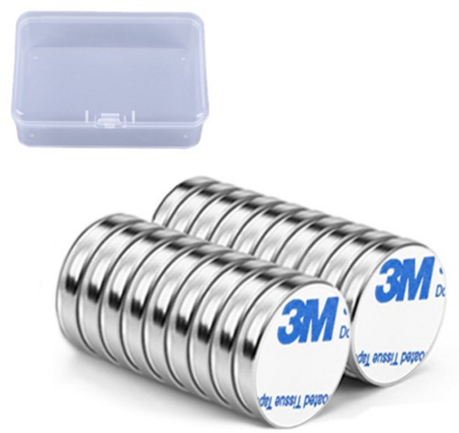 OON 3M 접착식 네오디움 원형 자석 19p 세트, 1세트