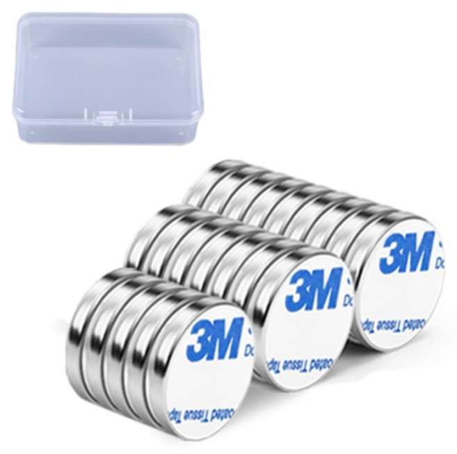 OON 3M 접착식 네오디움 원형 자석 21p 세트, 1세트