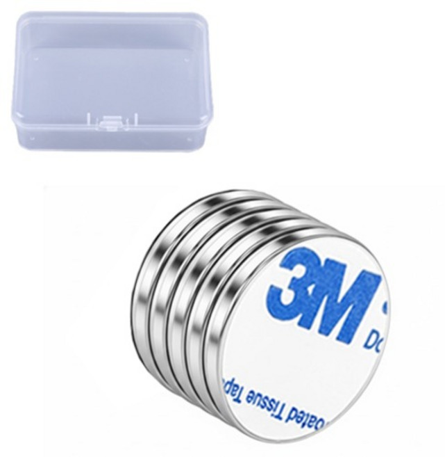 OON 3M 접착식 네오디움 원형 자석 5p 세트, 1세트
