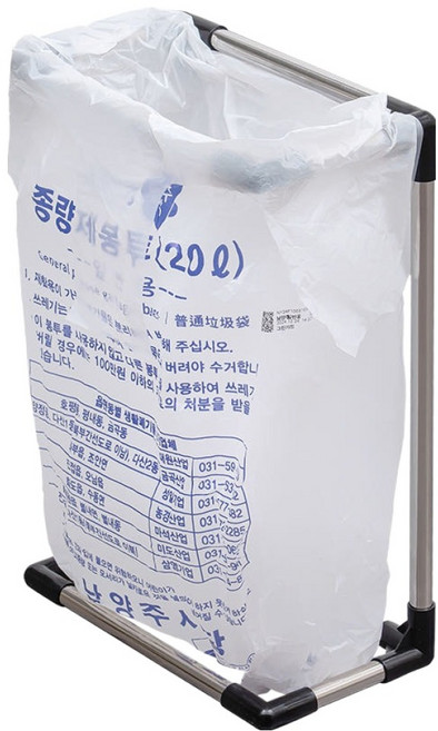 패블러스 슬림 어반 스텐레스 종량제 봉투 쓰레기통 거치대, 혼합색상