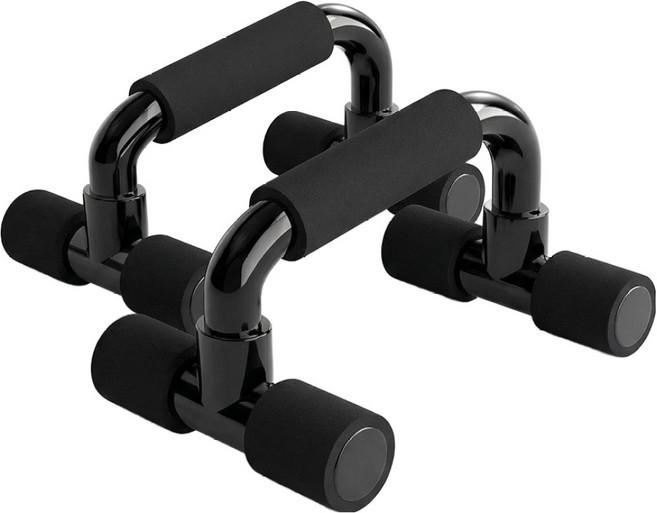 마메 홈트 가슴근육 운동 H형 스탠드 푸시업바 2p, 블랙