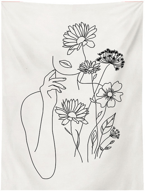 픽노아 태피스트리 플랫 일러스트 패브릭포스터, 디자인 7