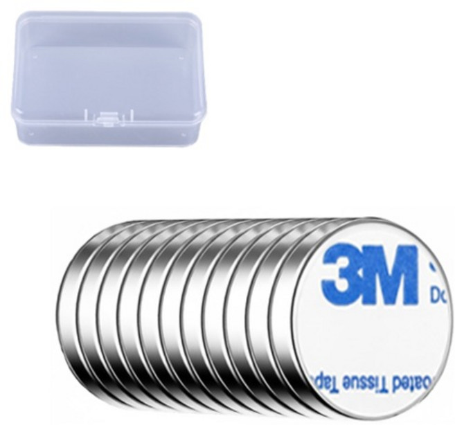 OON 3M 접착식 네오디움 원형 자석 11p 세트, 1세트