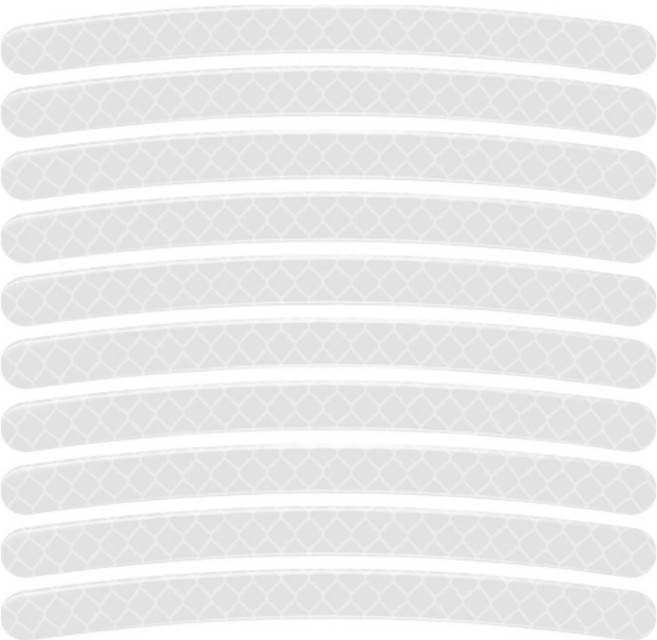 스코라 야간 시인성 휠 반사 스티커 실버 7mm x 9cm 40p, 1개