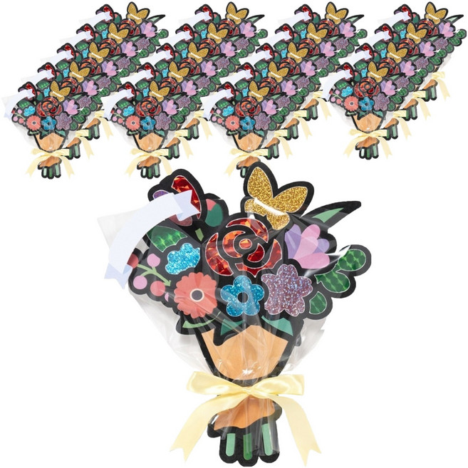 민화샵 포일아트 꽃 만들기, 20개, 꽃다발