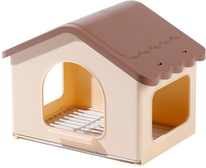 랜보어 앵무새 빌리지 하우스 은신처 FREE, 브라운, 1개