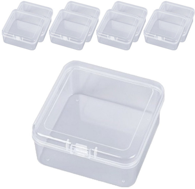 언더보스 생활 잡화 케이스 7.5 x 7.5 x 3.5 cm, 투명, 9개