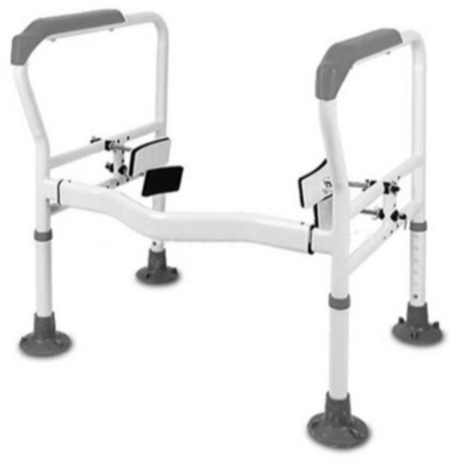 Health First 免鑽孔馬桶安全扶手, 混合色, 1個