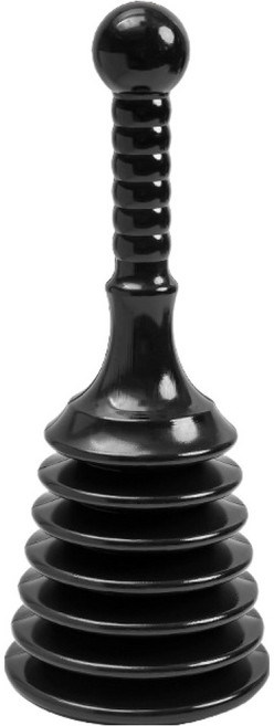 루센트 가정용 싱크대 세면대 배수구 뚫어뻥, 블랙