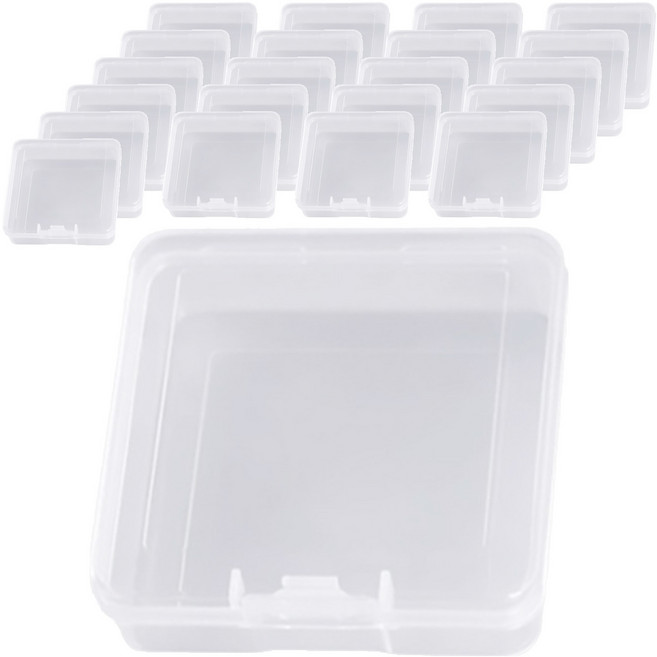 언더보스 생활 잡화 케이스 5.5 x 5.5 x 1.7 cm, 투명, 22개