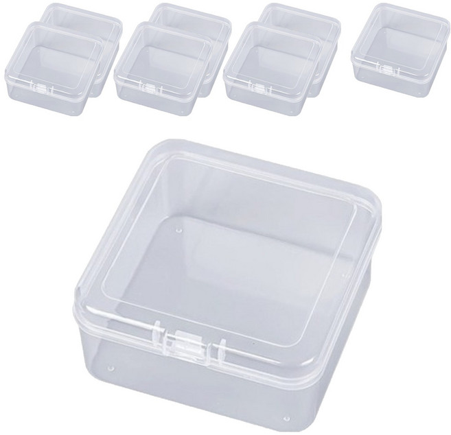 언더보스 생활 잡화 케이스 8.5 x 8.5 x 3.5 cm, 투명, 8개