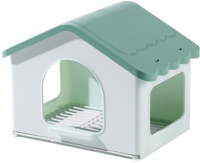 랜보어 앵무새 빌리지 하우스 은신처 FREE, 그린, 1개