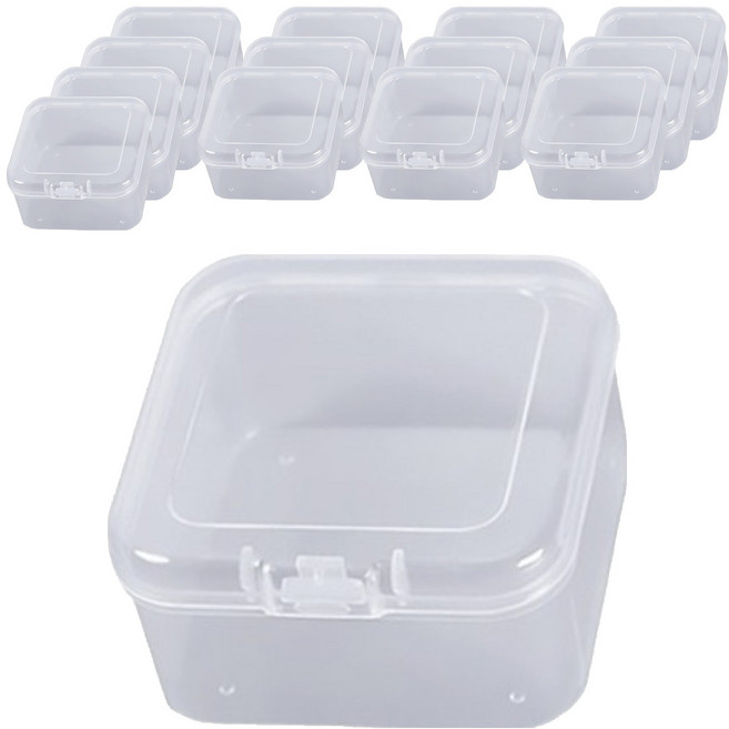 언더보스 생활 잡화 케이스 6.5 x 6.5 x 3 cm, 투명, 14개