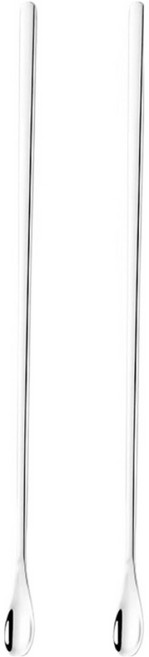 Yol 스테인레스 304 롱 머들러 티스푼 22cm, 실버, 2개