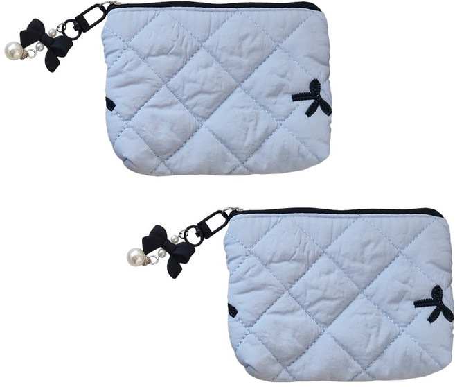 뷰레이터닷컴 피에스 퀄팅 리본 미니 생리대 파우치 2p