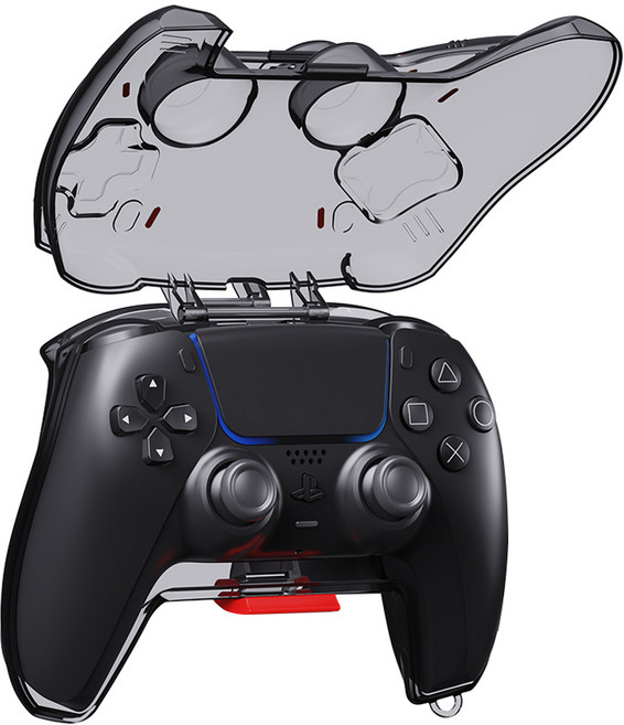 칸탐 PS5 듀얼센스 컨트롤러 보관 케이스, 투명블랙, 1개