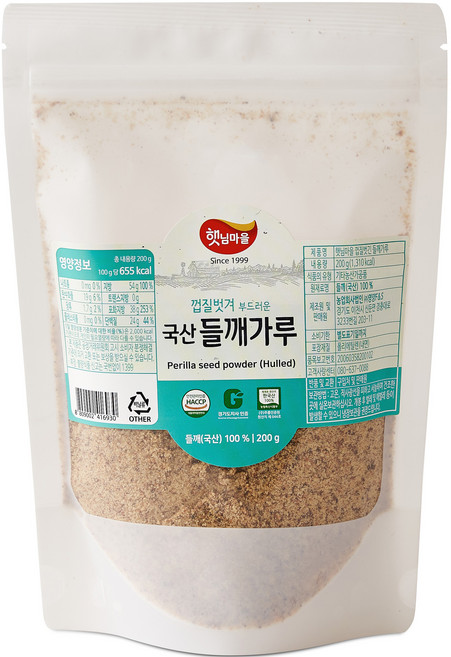햇님마을 껍질벗긴 국산 들깨가루, 200g, 1개