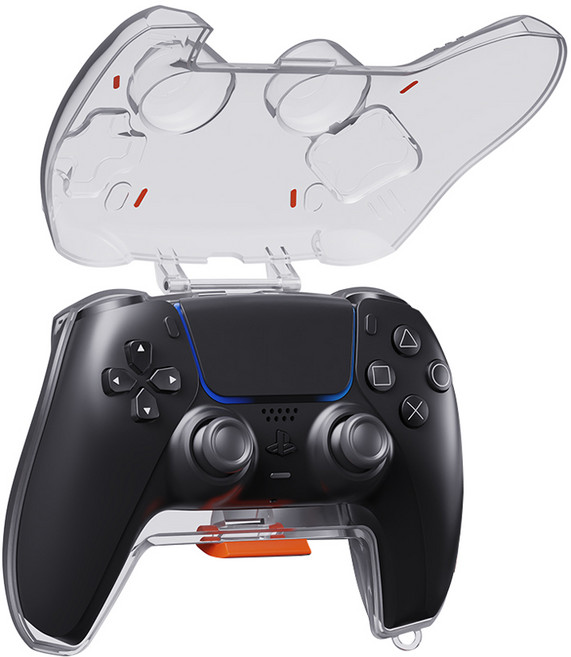 칸탐 PS5 듀얼센스 컨트롤러 보관 케이스, 투명, 1개