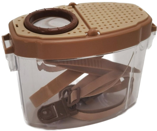 이거닷 야외 곤충 채집통 + 채집 핀셋 세트, 갈색, 1세트