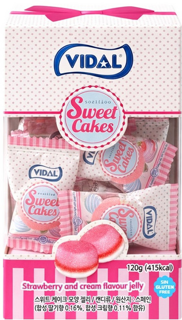 비달 스위트 케이크 모양 젤리 기프트 박스, 120g, 1개