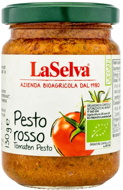 LASELVA 有機紅羅索青醬, 1個, 130g
