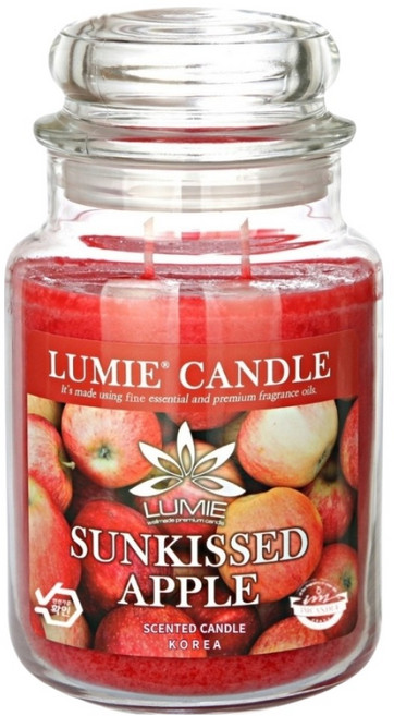 LUMIE CANDLE 蠟燭, 1個, 陽光蘋果, 570g