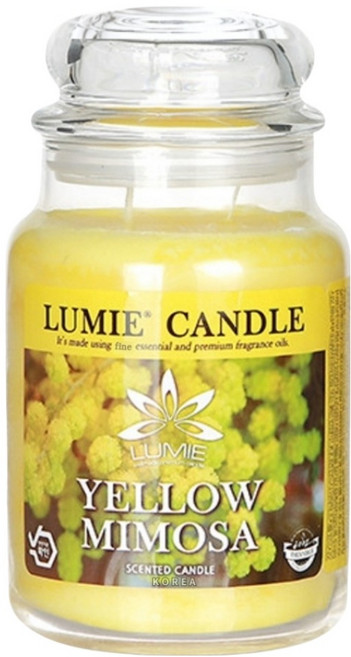 LUMIE CANDLE 蠟燭, 1個, 黃色含羞草, 570g