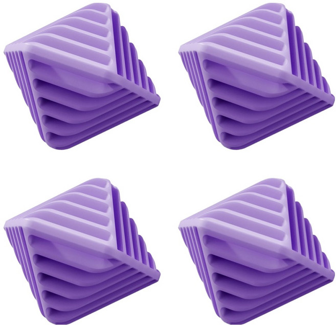 테이아 빨래 엉킴 방지 세정력 강화 실리콘 세탁볼, 퍼플, 4개