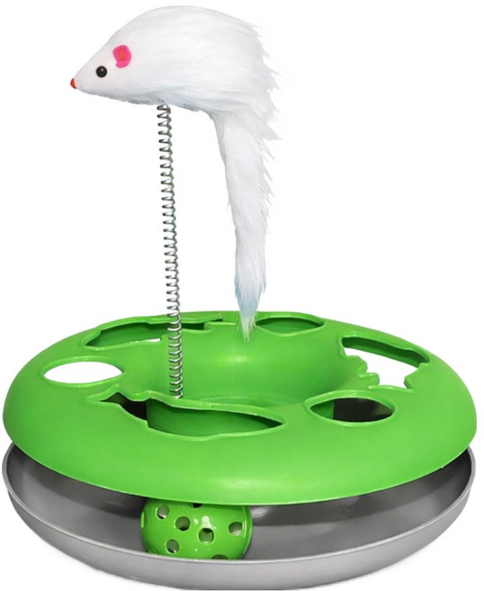 데이소이 고양이 생쥐 스프링 장난감 ONE SIZE, 4 그린, 1개