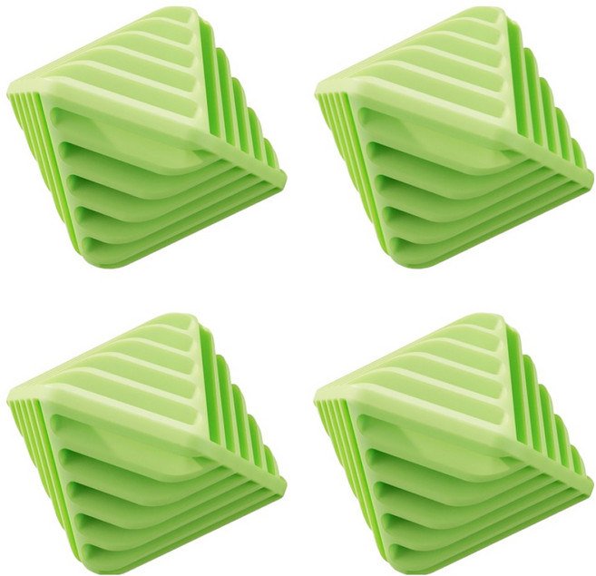 테이아 빨래 엉킴 방지 세정력 강화 실리콘 세탁볼, 그린, 4개