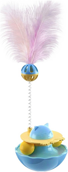 데이소이 고양이 방울 깃털 장난감 ONE SIZE, 2 블루, 1개