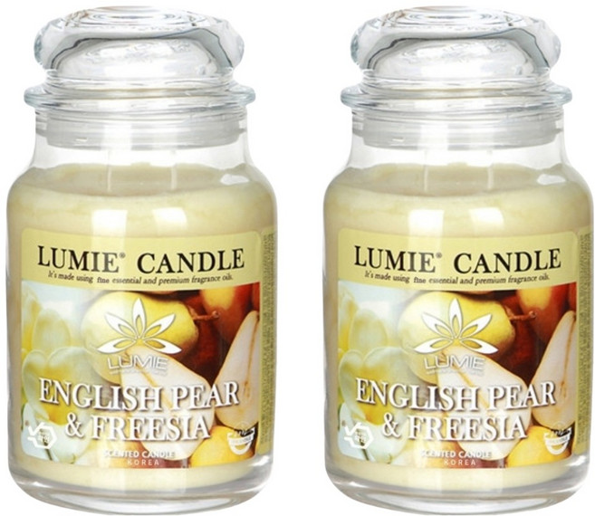 LUMIE CANDLE 蠟燭, 2個, 英國梨與小蒼蘭, 570g