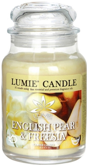 LUMIE CANDLE 蠟燭, 1個, 英國梨與小蒼蘭, 570g
