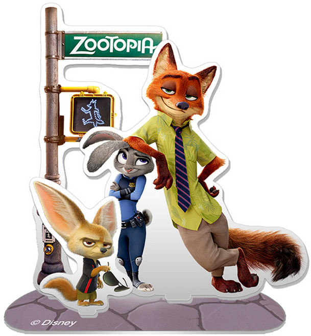 PUZZLE LIFE 迪士尼 動物方城市 壓克力立牌 混合色 7 X 7.5 cm DAS313, 1個