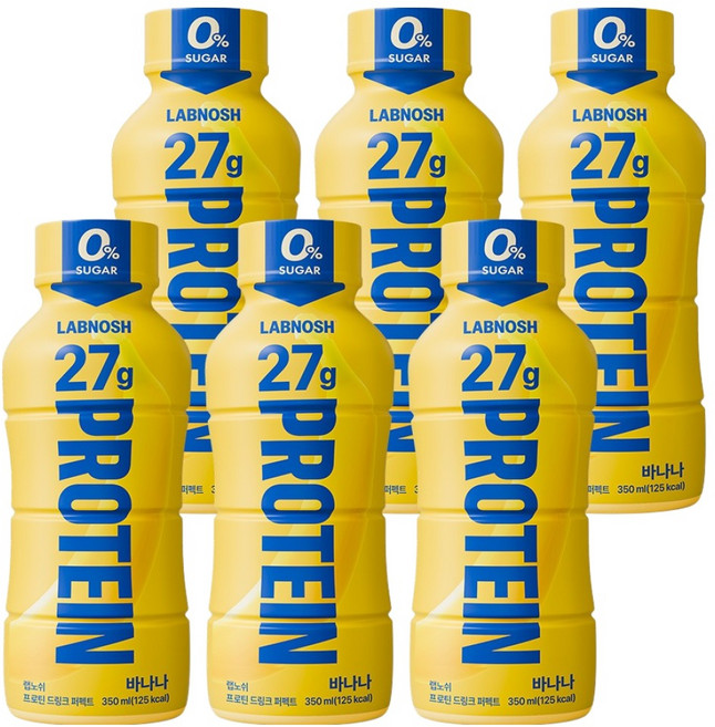 랩노쉬 프로틴 드링크 퍼펙트 바나나, 6개, 350ml