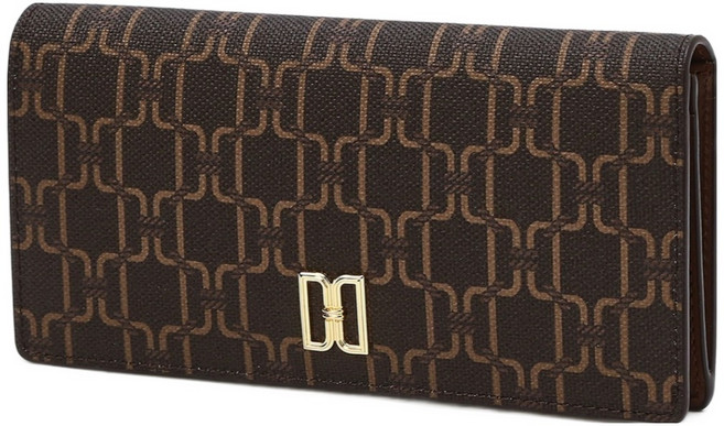 닥스 여성용 세인트 바넷 로고패턴 가죽 장지갑 DCWA6E717W2