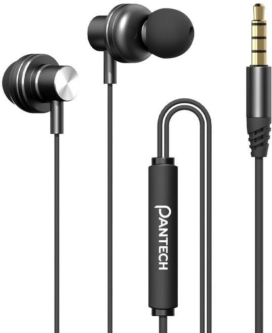 팬택 스테레오 커널형 메탈 유선 이어폰 3.5mm, 블랙, PT-MEH-0135